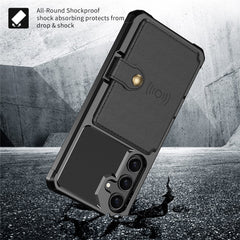 Für Samsung Galaxy S24 Handyhüllen mit Kartenhalter Stoßfeste PU-Leder-Rückseite 