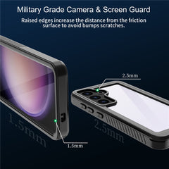 Coque étanche REDPEPPER série FS IP68 pour Samsung Galaxy S24, coque arrière transparente 