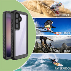 Coque étanche REDPEPPER série FS IP68 pour Samsung Galaxy S24, coque arrière transparente 