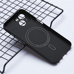 Phone Shell for iPhone 14 Plus Case Magnetic 600D Fine Texture Aramid Fiber Phone Cover (Precise Lens Hole) - TechGearPal