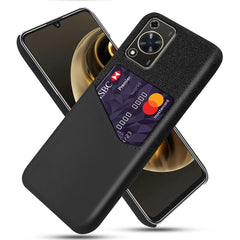 For Huawei Enjoy 70 4G / nova Y72 4G Phone Case with Card Slot Cloth Texture Leather + PC Cover