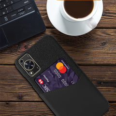For Huawei Enjoy 70 4G / nova Y72 4G Phone Case with Card Slot Cloth Texture Leather + PC Cover
