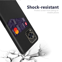 For Huawei Enjoy 70 4G / nova Y72 4G Phone Case with Card Slot Cloth Texture Leather + PC Cover