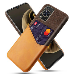 For Huawei Enjoy 70 4G / nova Y72 4G Phone Case with Card Slot Cloth Texture Leather + PC Cover