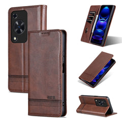 Étui portefeuille en cuir PU AZNS pour Huawei Enjoy 70 4G / Nova Y72 4G, coque à rabat magnétique 