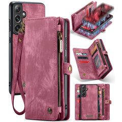 For Samsung Galaxy S24 Phone Cases CASEME Leather Cover with Detachable Wallet and Strap