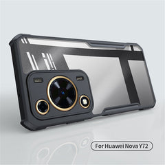 Coque XUNDD pour Huawei Enjoy 70 4G / Nova Y72 4G, coque arrière transparente anti-rayures en TPU et acrylique 