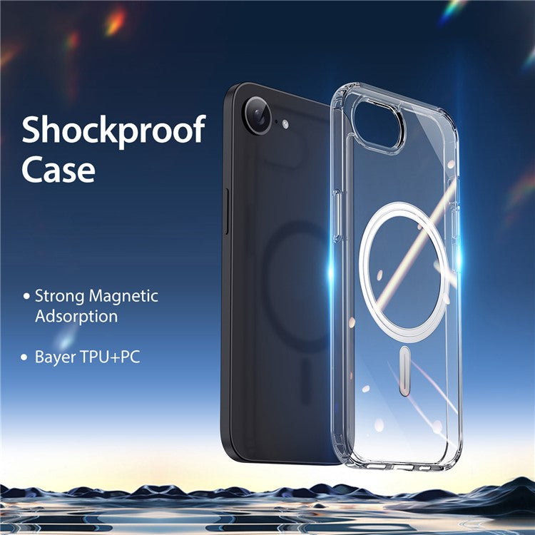 DUX DUCIS Clin Series Phone Case for iPhone 16e Clear Case Compatible with MagSafe PC + TPU Phone Cover - TechGearPal