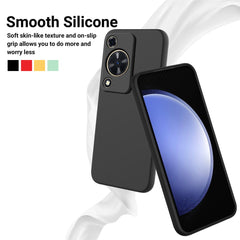 Coque de téléphone Huawei Nova Y72 4G / Enjoy 70 en silicone liquide anti-rayures avec dragonne 