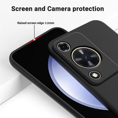 Coque de téléphone Huawei Nova Y72 4G / Enjoy 70 en silicone liquide anti-rayures avec dragonne 