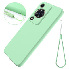 Coque de téléphone Huawei Nova Y72 4G / Enjoy 70 en silicone liquide anti-rayures avec dragonne 