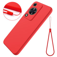 Coque de téléphone Huawei Nova Y72 4G / Enjoy 70 en silicone liquide anti-rayures avec dragonne 