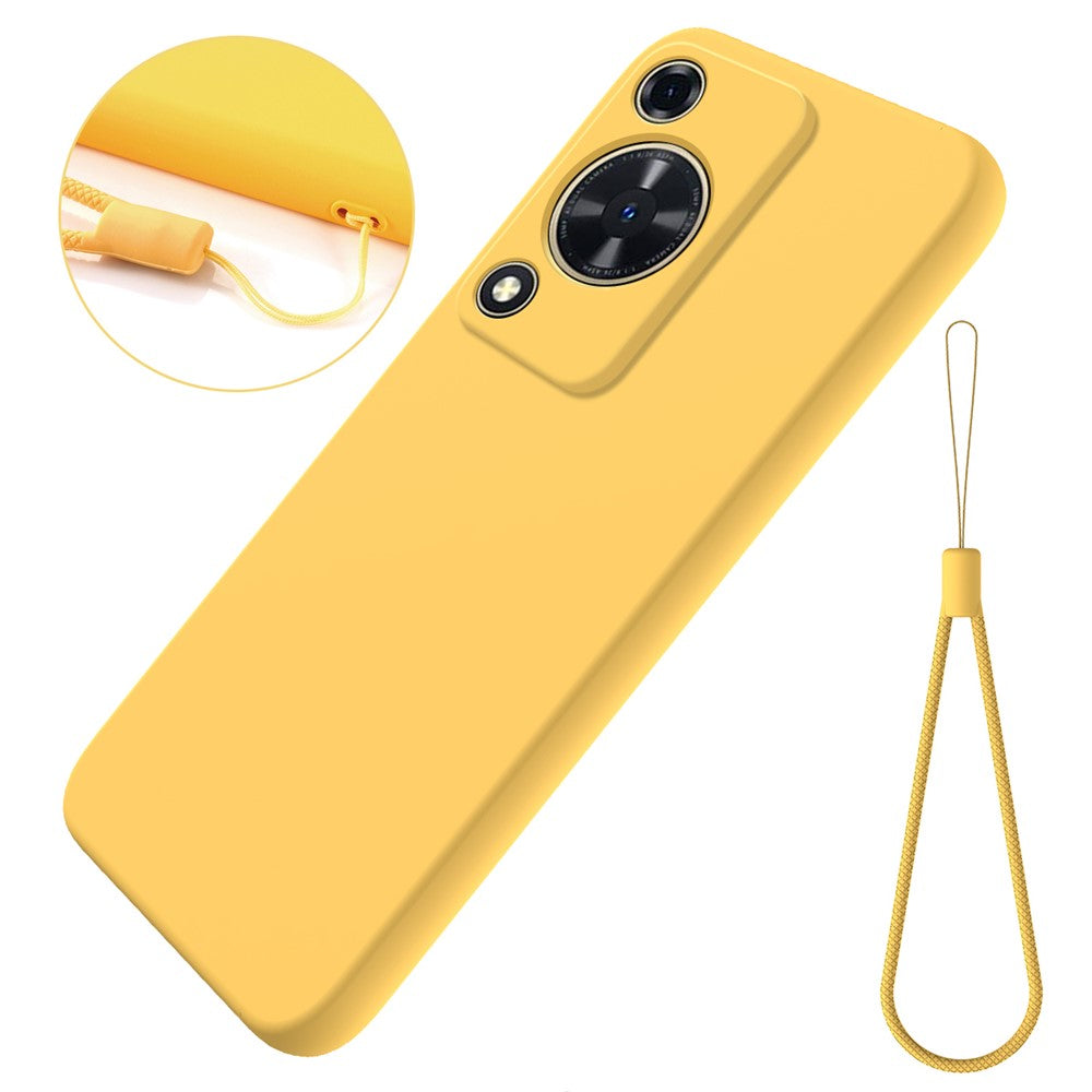 Coque de téléphone Huawei Nova Y72 4G / Enjoy 70 en silicone liquide anti-rayures avec dragonne 