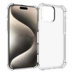 For iPhone 16 Pro Max Case Drop Protection Anti-Slip Transparent TPU Phone Cover