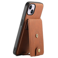 DENIOR D14 For iPhone 14 Plus Case Compatible with MagSafe Leather+TPU+PC Card Bag Phone Cove - TechGearPal