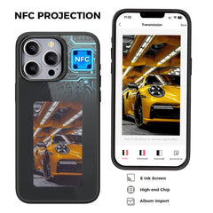 E Ink Case for iPhone 13 Pro Max 4-Color NFC Projection DIY Screen Display Phone Cove - TechGearPal