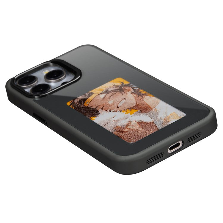 For iPhone 15 Pro E Ink Phone Case 4-Color Screen Play DIY Phone Cove - TechGearPal
