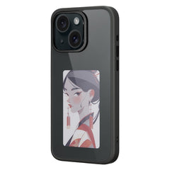 E Ink Phone Case for iPhone 13  / 14 Smart NFC Phone Case Photo, Black / White / Red / Yellow 4-Colo - TechGearPal