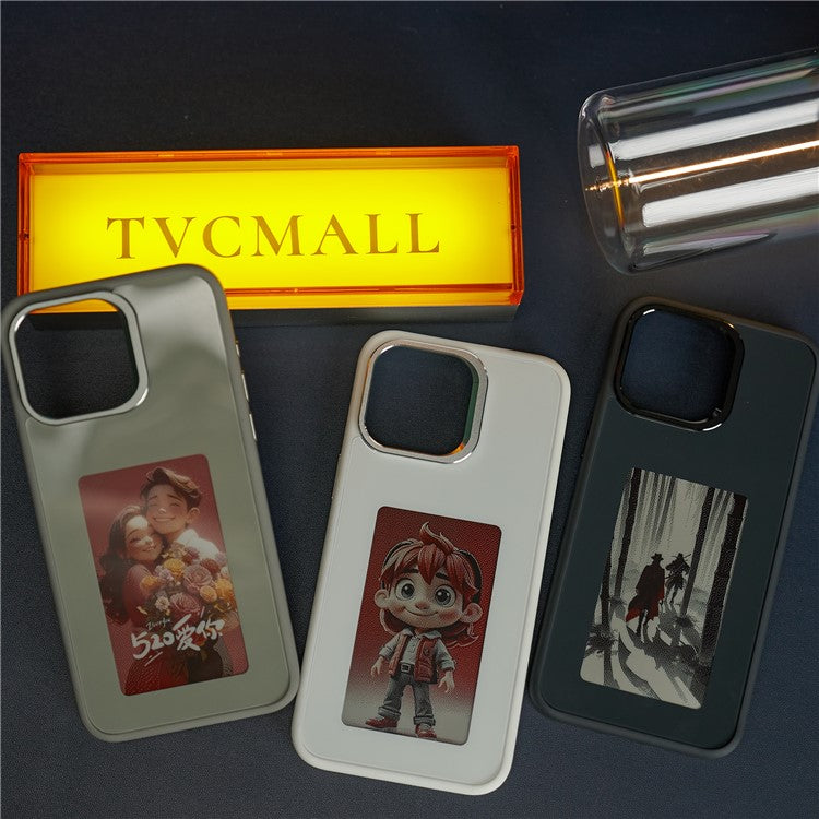 E Ink Phone Case for iPhone 13  / 14 Smart NFC Phone Case Photo, Black / White / Red / Yellow 4-Colo - TechGearPal