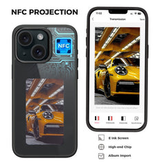 E Ink Phone Case for iPhone 13  / 14 Smart NFC Phone Case Photo, Black / White / Red / Yellow 4-Colo - TechGearPal