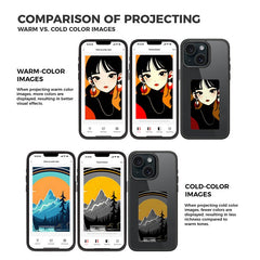 E Ink Phone Case for iPhone 13  / 14 Smart NFC Phone Case Photo, Black / White / Red / Yellow 4-Colo - TechGearPal
