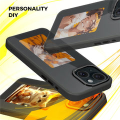 E Ink Phone Case for iPhone 13  / 14 Smart NFC Phone Case Photo, Black / White / Red / Yellow 4-Colo - TechGearPal