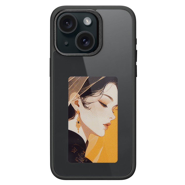 E Ink Phone Case for iPhone 13  / 14 Smart NFC Phone Case Photo, Black / White / Red / Yellow 4-Colo - TechGearPal