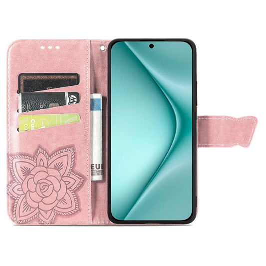For Huawei Pura 70 Case Card Holders Butterfly Pattern PU Leather Phone Cove - TechGearPal