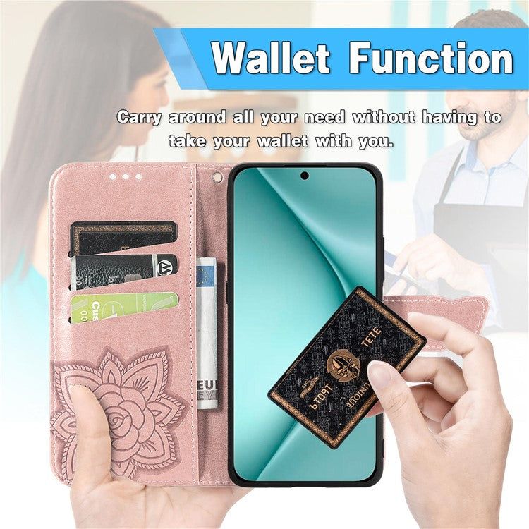 For Huawei Pura 70 Case Card Holders Butterfly Pattern PU Leather Phone Cove - TechGearPal