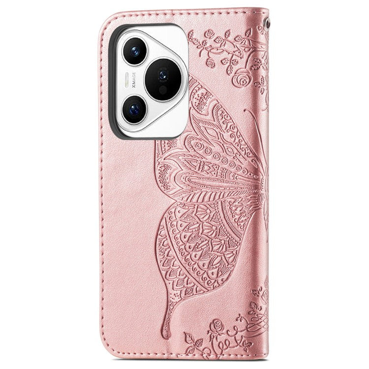 For Huawei Pura 70 Case Card Holders Butterfly Pattern PU Leather Phone Cove - TechGearPal