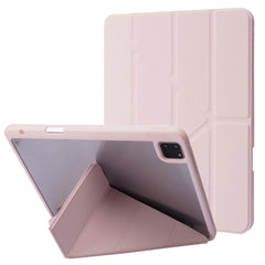 For iPad Air 13 (2025) / (2024) / Pro 12.9 (2022) (2021) (2020) Case PU Leather+TPU+Acrylic Smart Tablet Cover with Origami Stand