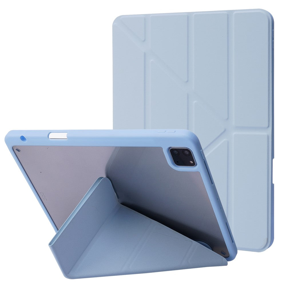 For iPad Air 13 (2025) / (2024) / Pro 12.9 (2022) (2021) (2020) Case PU Leather+TPU+Acrylic Smart Tablet Cover with Origami Stand