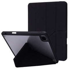 For iPad Pro 11 (2024) Case Origami Stand Leather Smart Cover with Pen Holder
