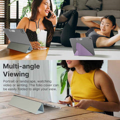 JTLEGEND For iPad Air 13 (2025) / (2024) / Pro 12.9 (2020) / (2021) / (2022) Case Origami Stand PU Leather Tablet Cover