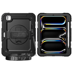For iPad Pro 11 (2024) Case PC+Silicone Tablet Cover with Screen Protector Pencil Holder