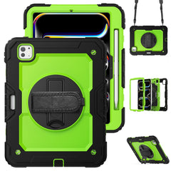 For iPad Pro 11 (2024) Case PC+Silicone Tablet Cover with Screen Protector Pencil Holder