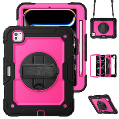 For iPad Pro 11 (2024) Case PC+Silicone Tablet Cover with Screen Protector Pencil Holder