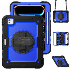 For iPad Pro 11 (2024) Case PC+Silicone Tablet Cover with Screen Protector Pencil Holder
