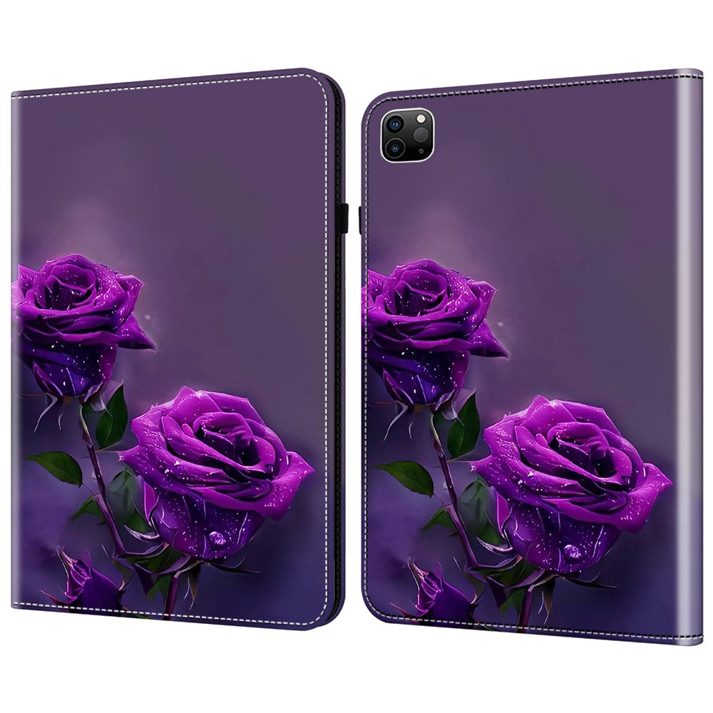 For iPad Air 13 (2025) / (2024) / Pro 12.9 (2020) / (2021) / (2022) Case Pattern PU Leather Stand Cover with Cards Slots