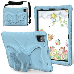 For iPad Pro 12.9-inch (2018) / (2020) / (2021) / (2022) / Air 13 (2025) / (2024) / Pro 13 (2024) Butterfly Kickstand EVA Case with Strap