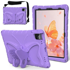 For iPad Pro 12.9-inch (2018) / (2020) / (2021) / (2022) / Air 13 (2025) / (2024) / Pro 13 (2024) Butterfly Kickstand EVA Case with Strap