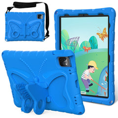 For iPad Pro 12.9-inch (2018) / (2020) / (2021) / (2022) / Air 13 (2025) / (2024) / Pro 13 (2024) Butterfly Kickstand EVA Case with Strap