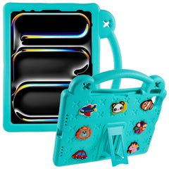 For iPad Pro 11 (2024) Case Cartoon Patterns Hand Grip Kickstand Tablet EVA Cover
