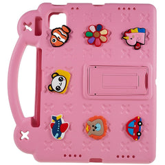 For iPad Pro 11 (2024) Case Cartoon Patterns Hand Grip Kickstand Tablet EVA Cover