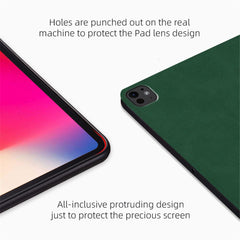 ANNYOJO For iPad Pro 11 (2024) Stand Case Anti-Shock PU Leather Tablet Cover