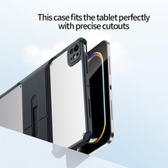 XUNDD For iPad Pro 11 (2024) Case Leather Kickstand TPU + PC Airbag Protection Tablet Cover