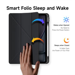 DUX DUCIS Magi Series for iPad Air 11 (2025) / (2024) / Air (2020) / (2022) Case Auto Wake / Sleep PU Leather+PC+TPU Tablet Cover