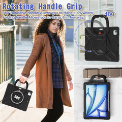 Coque en PC et silicone avec béquille pour iPad Air 13 (2025) / (2024) / Pro 12.9 (2022) / (2021) / (2020) / (2018) 