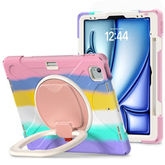 Coque en PC et silicone avec béquille pour iPad Air 13 (2025) / (2024) / Pro 12.9 (2022) / (2021) / (2020) / (2018) 