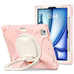Coque en PC et silicone avec béquille pour iPad Air 13 (2025) / (2024) / Pro 12.9 (2022) / (2021) / (2020) / (2018) 